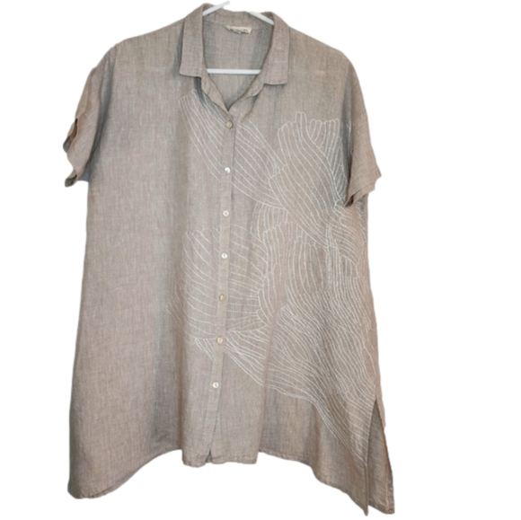 Simplicity Tops - Simplicity linen short sleeves tunic